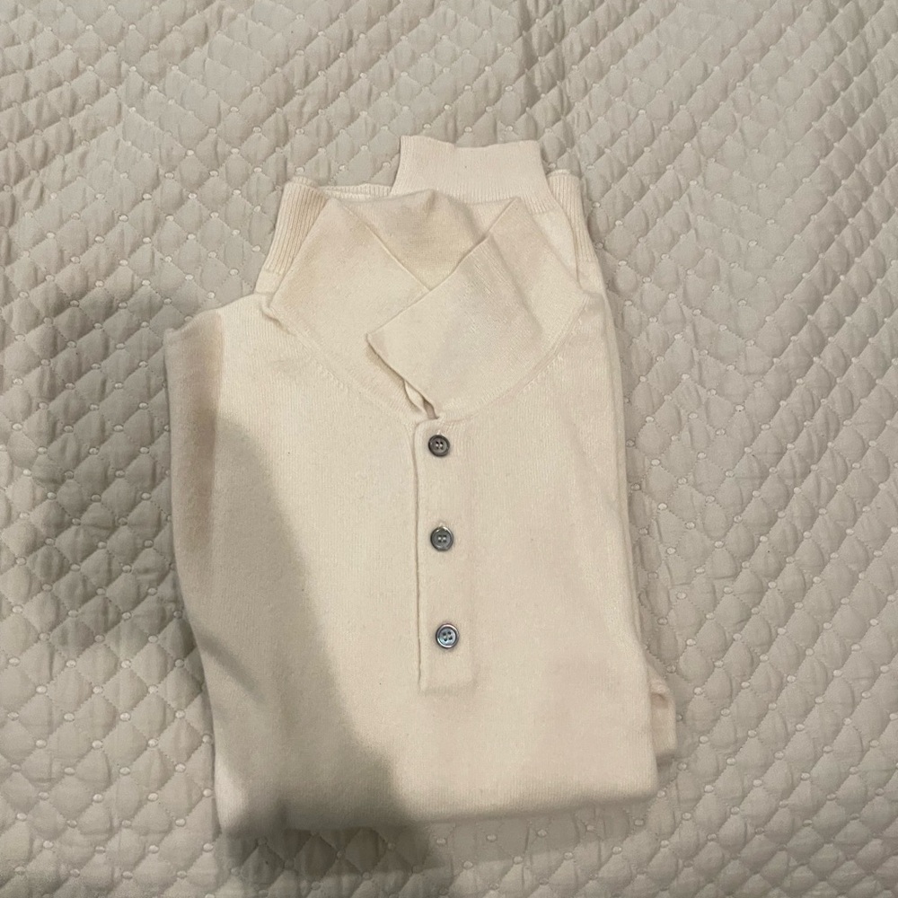 Cream Button-Up Sweater